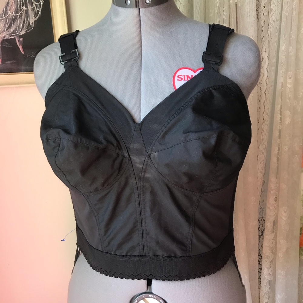 Exquisite Form Longline black bra 42C